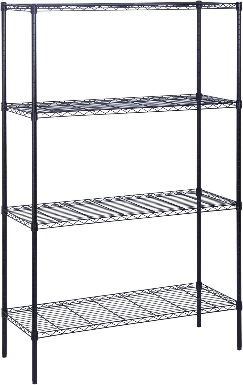 imageHoneyCanDo 3Tier Heavy Duty Adjustable Shelving Unit 250lb Per Shelf Metal Storage Rack NSF Certified Wire Shelf for Kitchen Garage Pantry Black 24 x 14 x 30 inBlack
