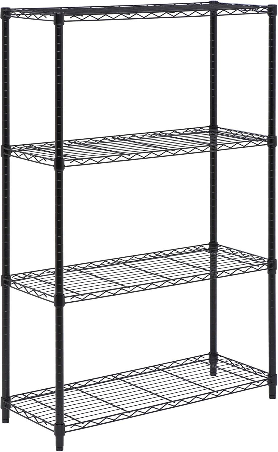 imageHoneyCanDo 3Tier Heavy Duty Adjustable Shelving Unit 250lb Per Shelf Metal Storage Rack NSF Certified Wire Shelf for Kitchen Garage Pantry Black 24 x 14 x 30 inBlack