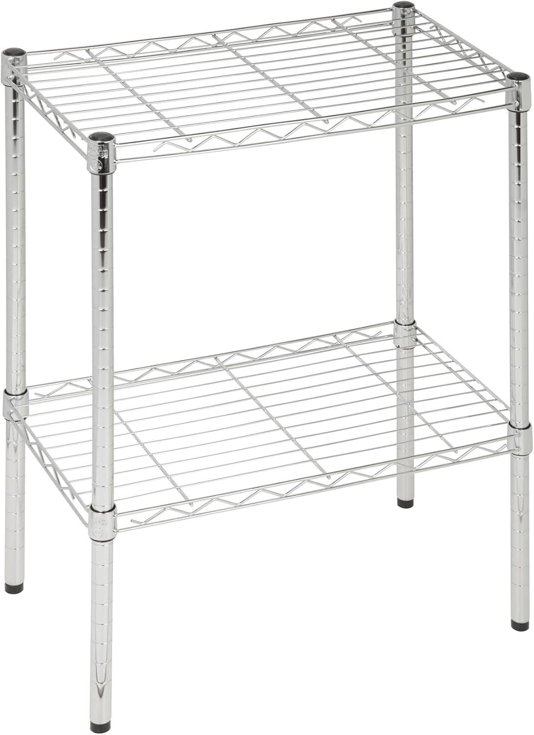 imageHoneyCanDo 3Tier Heavy Duty Adjustable Shelving Unit 250lb Per Shelf Metal Storage Rack NSF Certified Wire Shelf for Kitchen Garage Pantry Black 24 x 14 x 30 inChrome