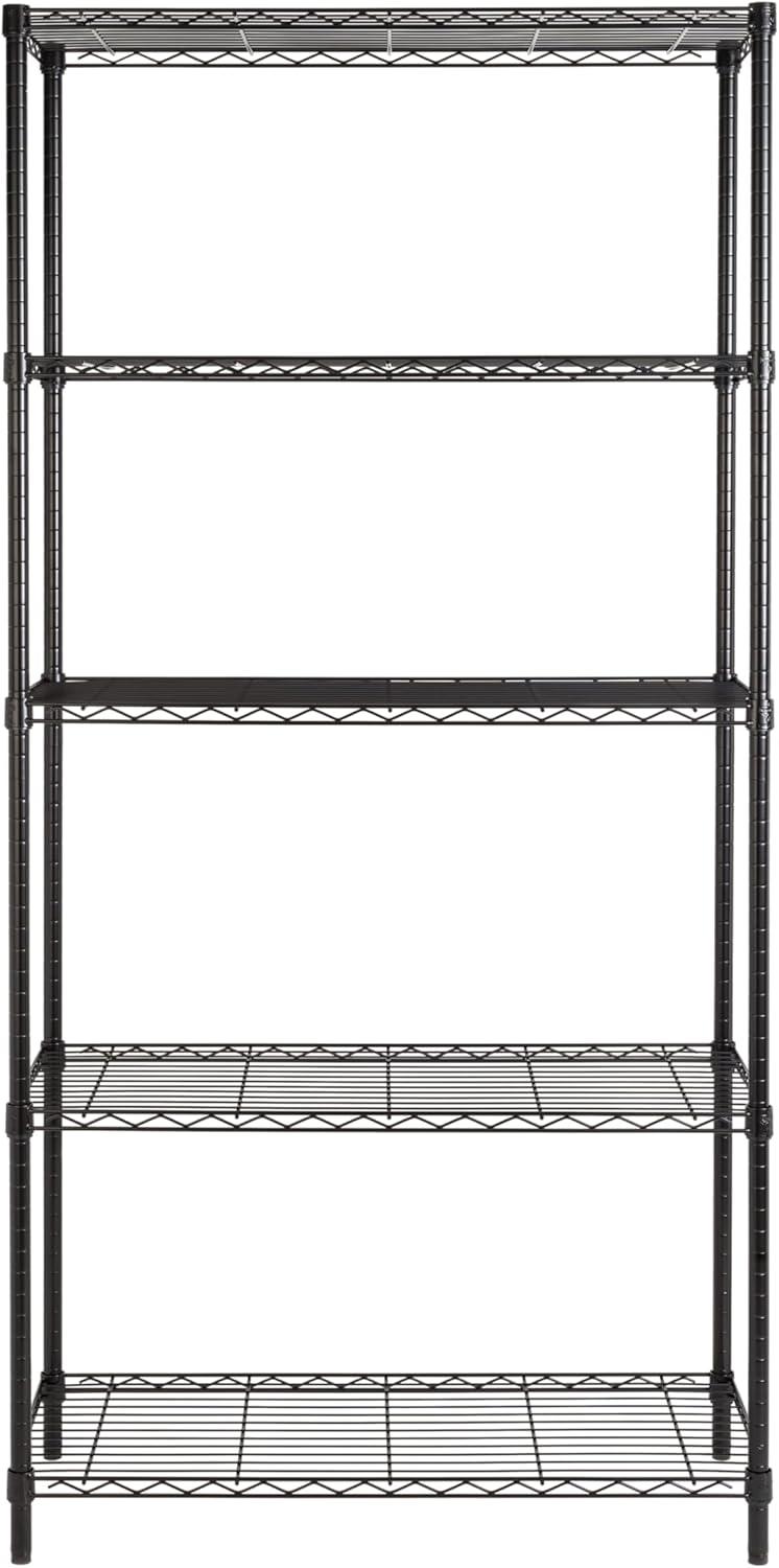 imageHoneyCanDo 3Tier Heavy Duty Adjustable Shelving Unit 250lb Per Shelf Metal Storage Rack NSF Certified Wire Shelf for Kitchen Garage Pantry Black 24 x 14 x 30 inBlack