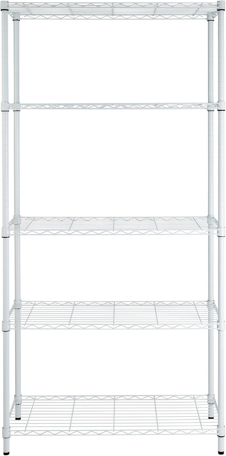 imageHoneyCanDo 3Tier Heavy Duty Adjustable Shelving Unit 250lb Per Shelf Metal Storage Rack NSF Certified Wire Shelf for Kitchen Garage Pantry Black 24 x 14 x 30 inWhite
