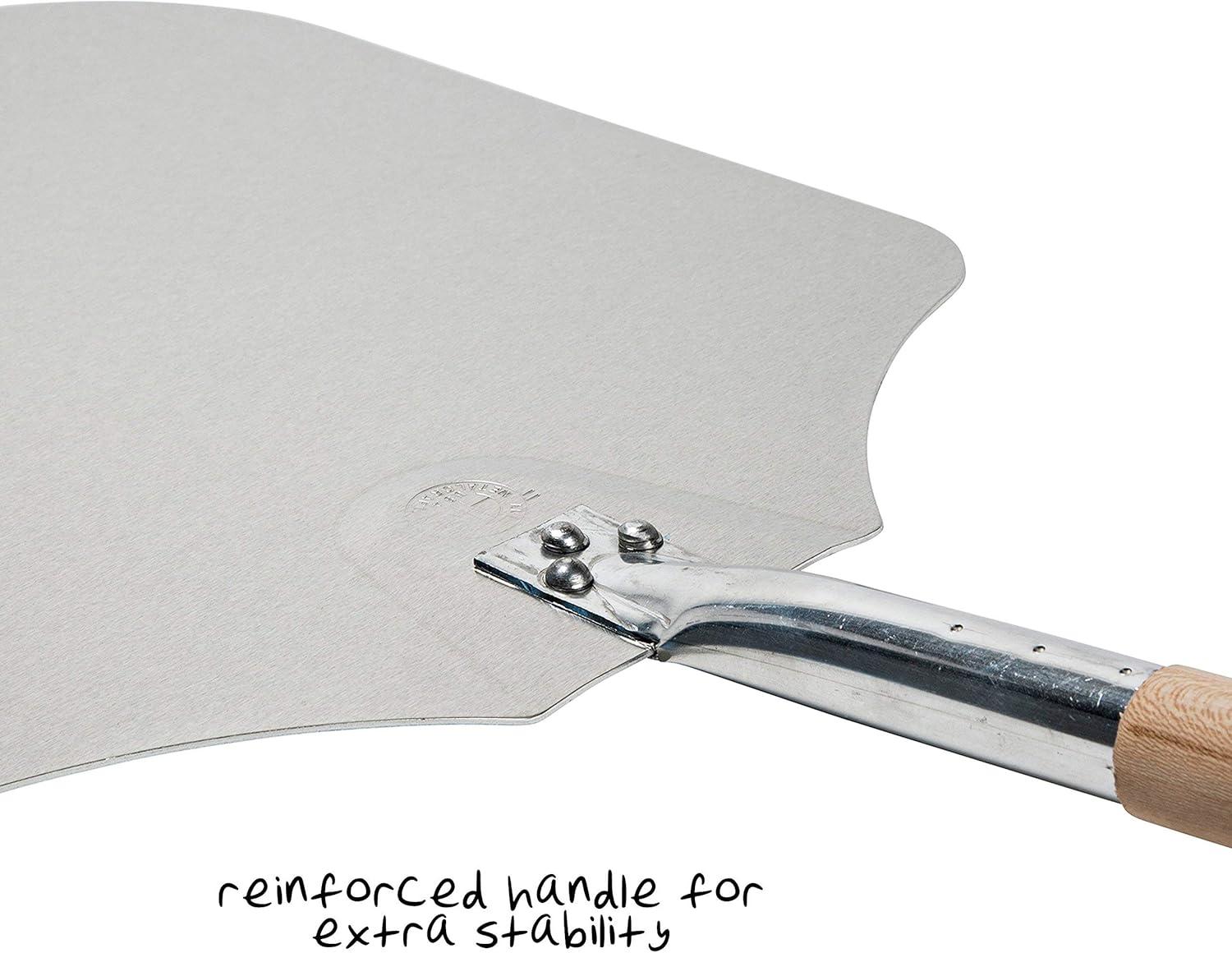 imageKitchen Supply 14Inch x 16Inch Aluminum Pizza Peel with Wood Handle