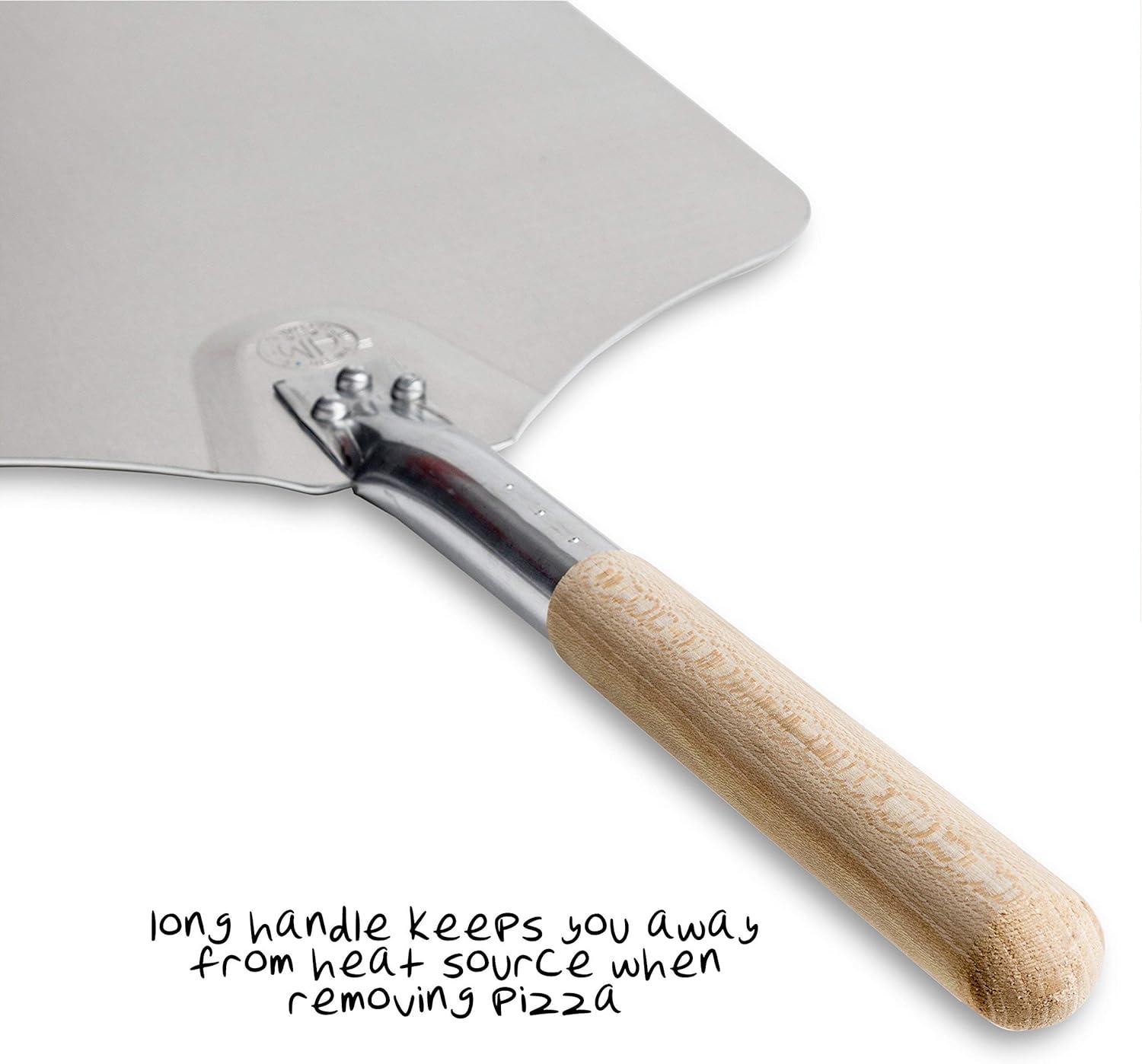 imageKitchen Supply 14Inch x 16Inch Aluminum Pizza Peel with Wood Handle