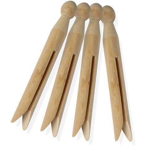 imageHoneyCanDo 100 Pack Round Birch Wood Clothespins Durable Wood Clips For Hanging Clothes Pins And Laundry For Organizing Drying amp Everyday Use Practical Hanging Solutions Reliable Wooden Clips600Pack