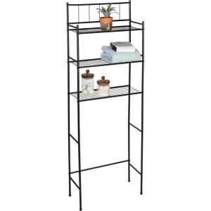 Honey-Can-Do 3-Tier Metal Bathroom Shelf Space Saver, Over The Toilet Storage Rack Organizer, Adjustable Chrome Wire Shelving Unit for Towels & Toiletries, 9.5 x 23 x 60 in(Shelving Unit)