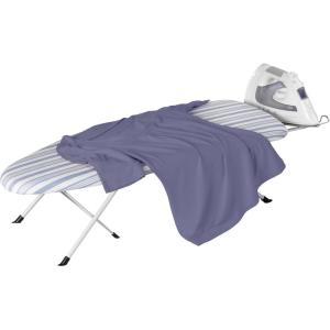 Honey-Can-Do Folding Tabletop Ironing Board with Iron Rest, Blue, 32” L x 12” W, Steel Frame(32” L x 12” W (Pack of 6))