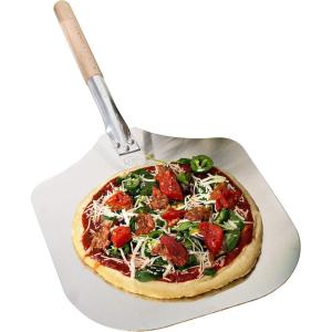 Kitchen Supply 14-Inch x 16-Inch Aluminum Pizza Peel with Wood Handle