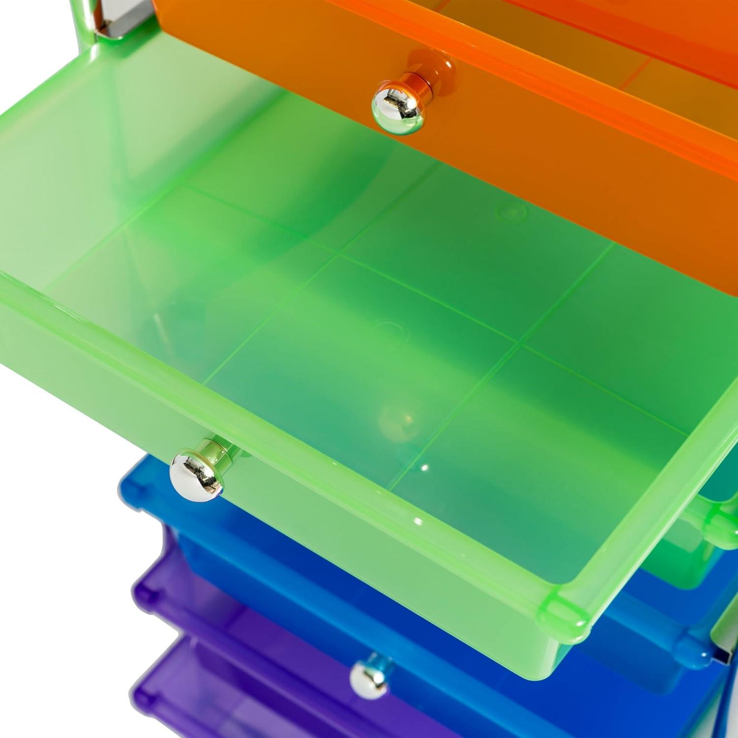 imageHoneyCanDo 3Drawer Plastic Storage Cart on WheelsSilver10Drawer Office Cart