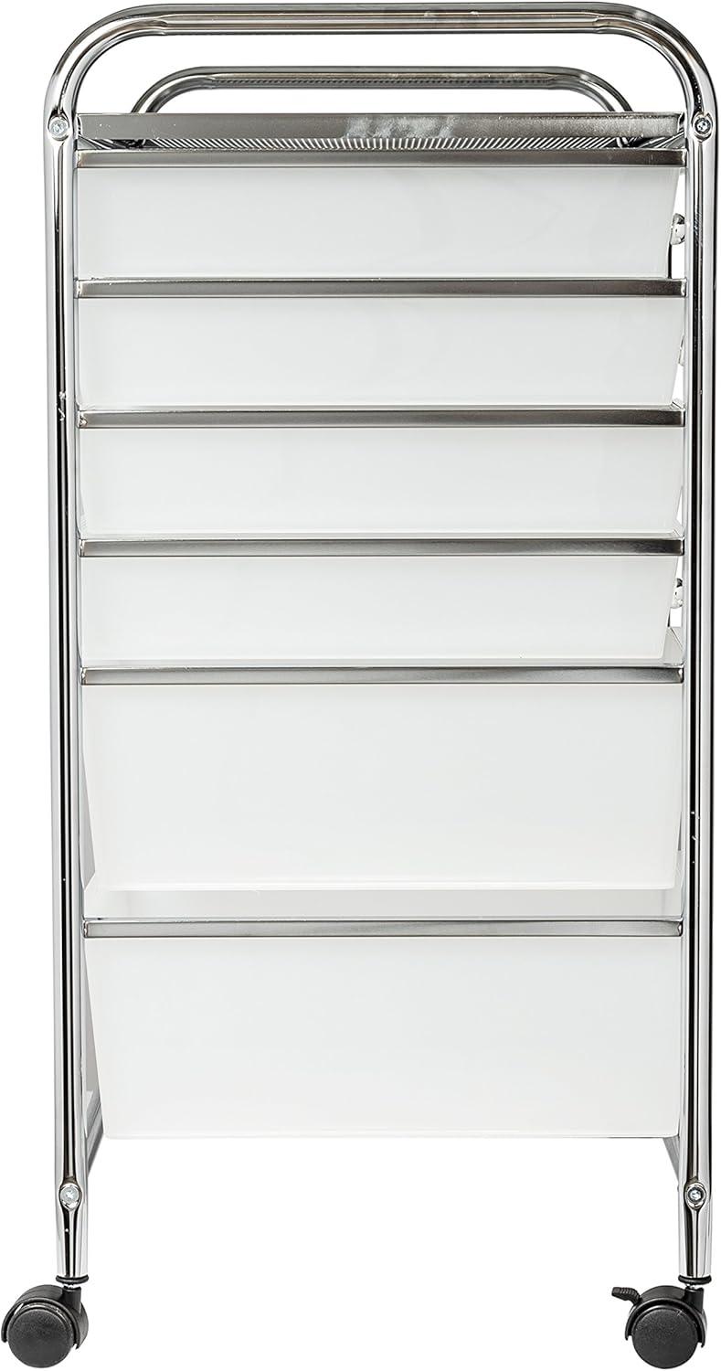 imageHoneyCanDo 3Drawer Plastic Storage Cart on WheelsSilver12Drawer Studio Cart