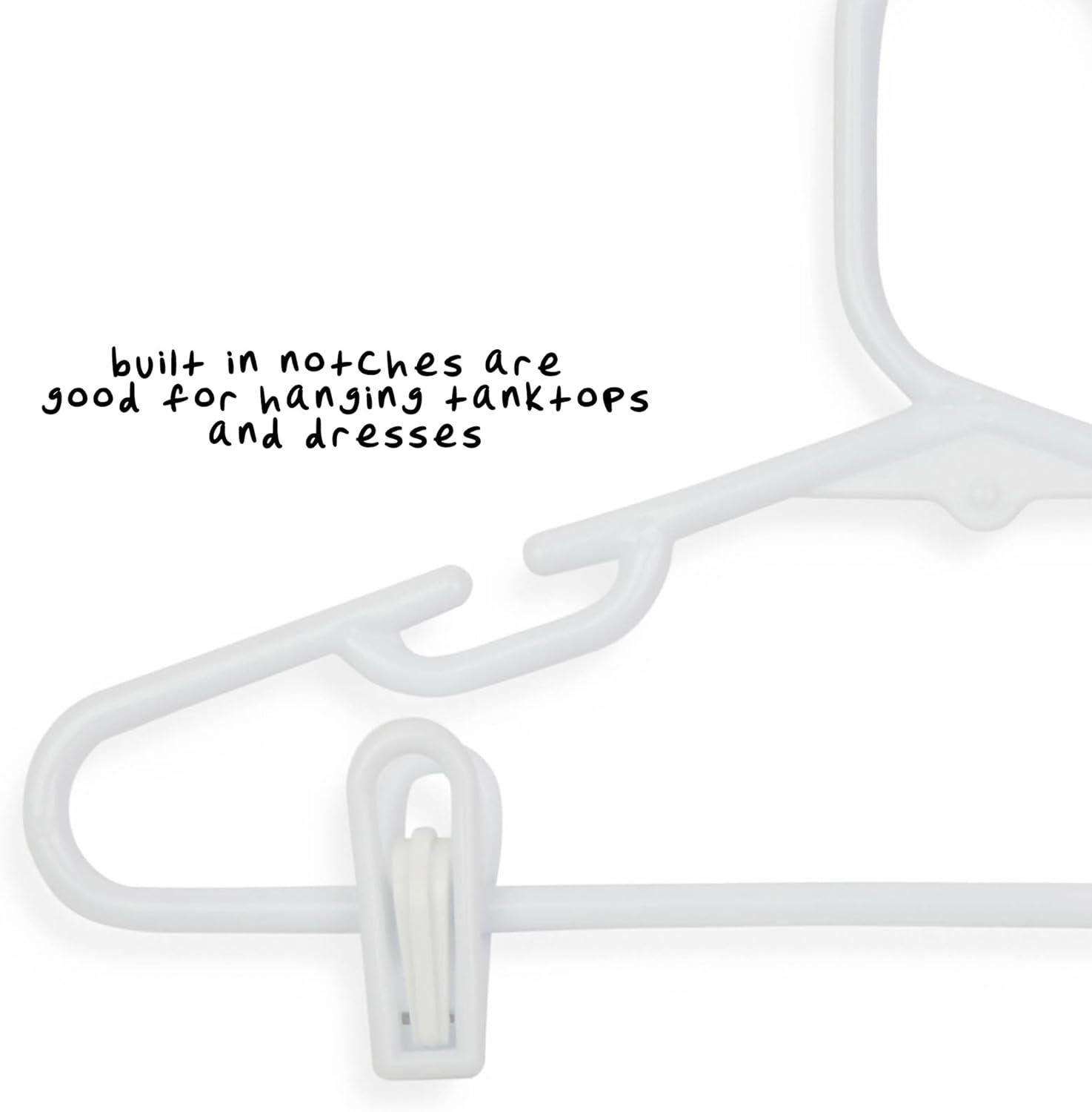 imageHoneyCanDo HNGT01329 Kids Tubular Hanger with Clips White 18Pack