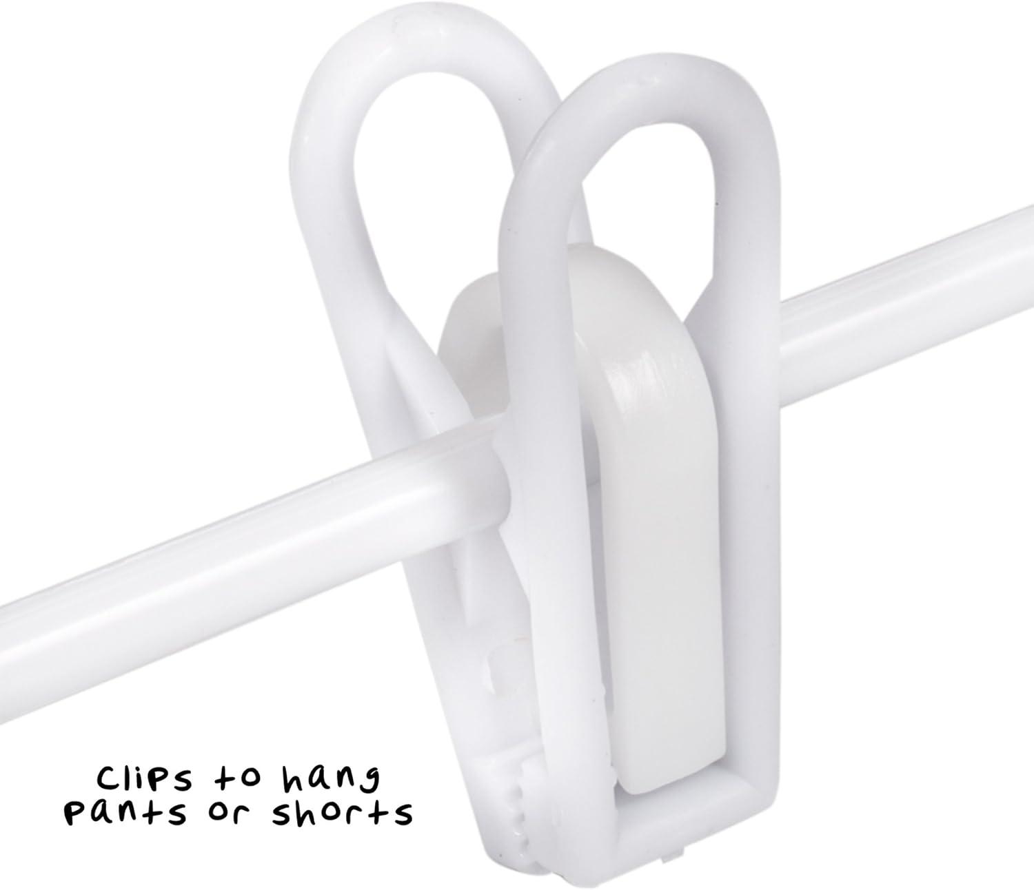 imageHoneyCanDo HNGT01329 Kids Tubular Hanger with Clips White 18Pack
