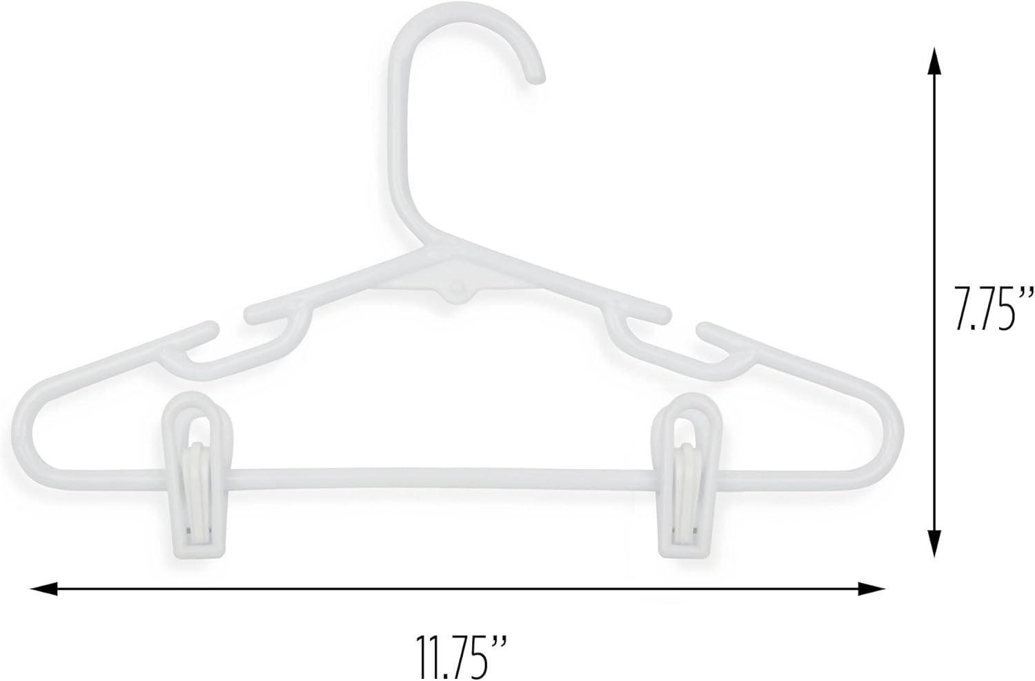imageHoneyCanDo HNGT01329 Kids Tubular Hanger with Clips White 18Pack