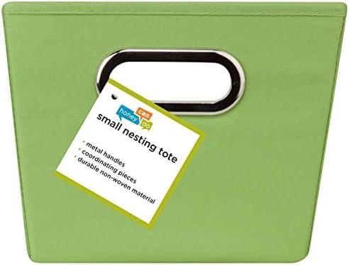 imageHoneyCanDo Medium Storage Bin Black SFT03072 BlackLime Green