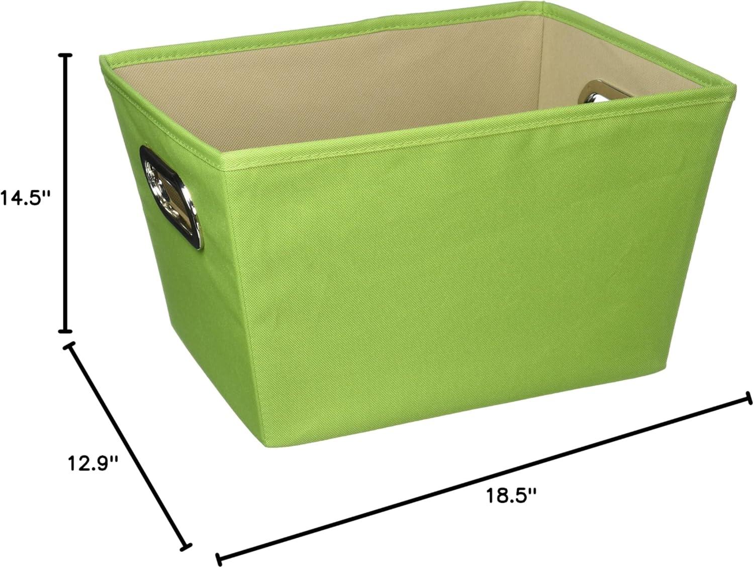 imageHoneyCanDo Medium Storage Bin Black SFT03072 BlackLime Green