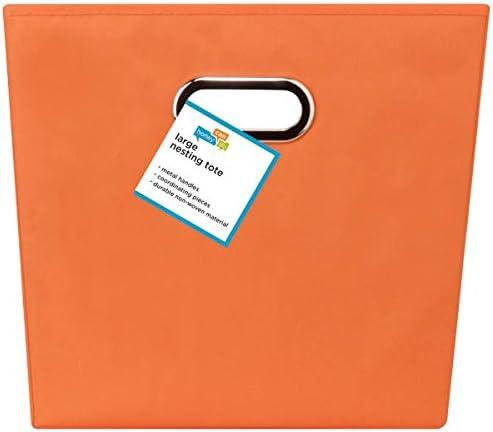 imageHoneyCanDo Medium Storage Bin Black SFT03072 BlackOrange