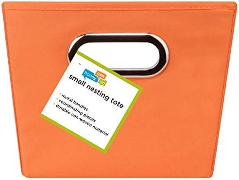 imageHoneyCanDo Medium Storage Bin Black SFT03072 BlackOrange