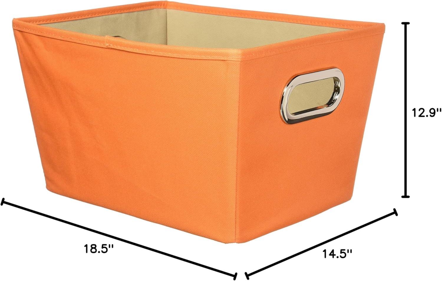 imageHoneyCanDo Medium Storage Bin Black SFT03072 BlackOrange