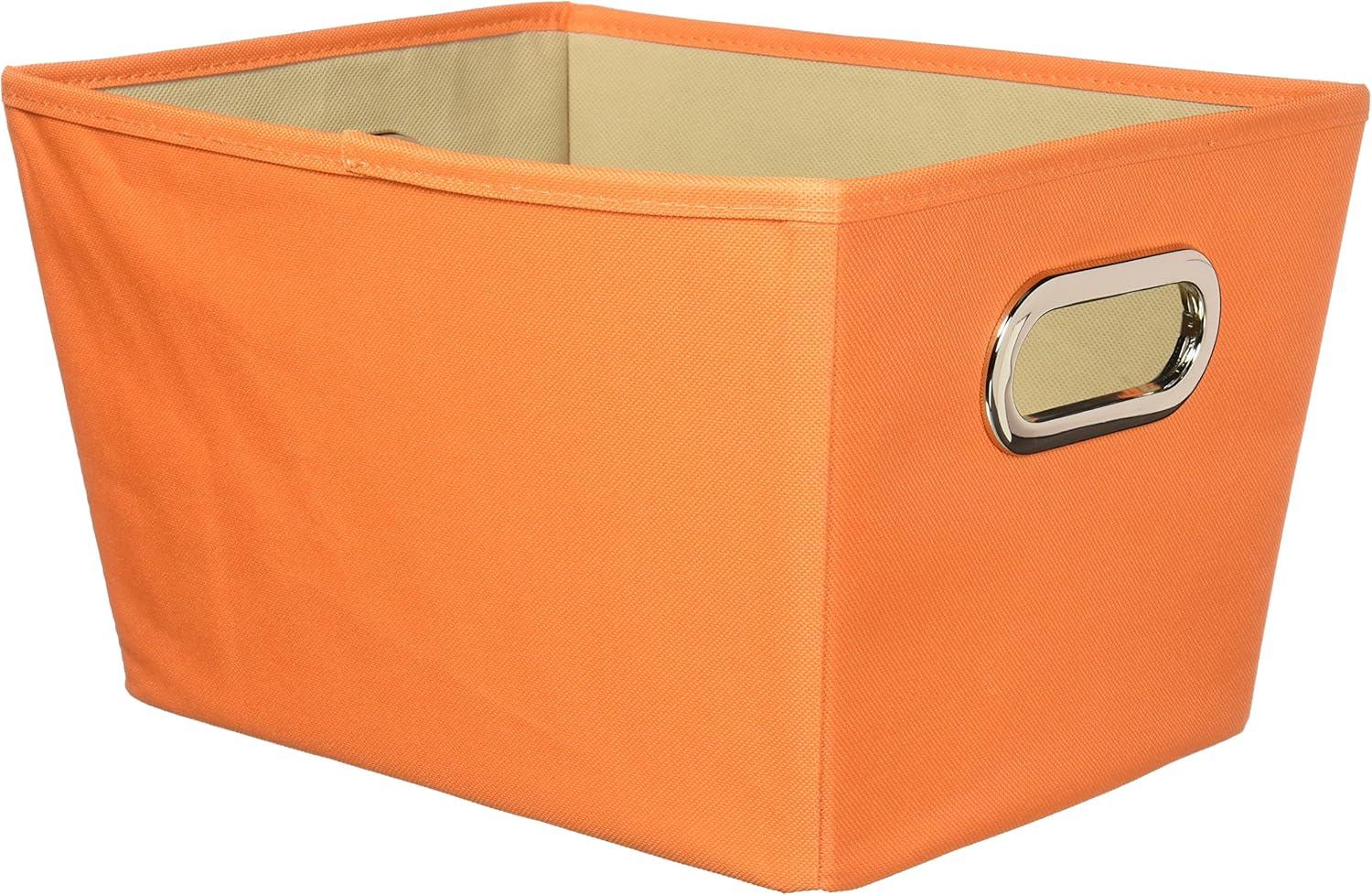 imageHoneyCanDo Medium Storage Bin Black SFT03072 BlackOrange