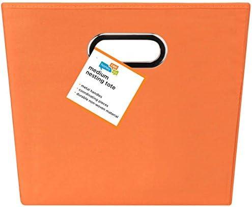 imageHoneyCanDo Medium Storage Bin Black SFT03072 BlackOrange