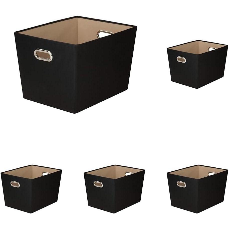 imageHoneyCanDo Medium Storage Bin Black SFT03072 BlackBlack