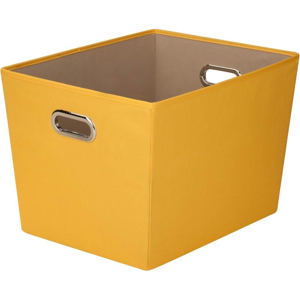 imageHoneyCanDo Medium Storage Bin Black SFT03072 BlackYellow