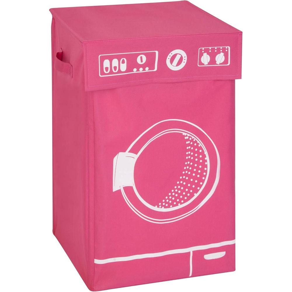 imageHoneyCanDo Washing Graphic Hamper Pink HMP04287 PinkPink