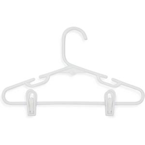 Honey-Can-Do HNGT01329 Kid’s Tubular Hanger with Clips White, 18-Pack