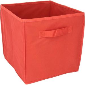 Honey-Can-Do SFT-01763 Kids Storage Bins, Soft and Foldable Organizers, Purple(Red)