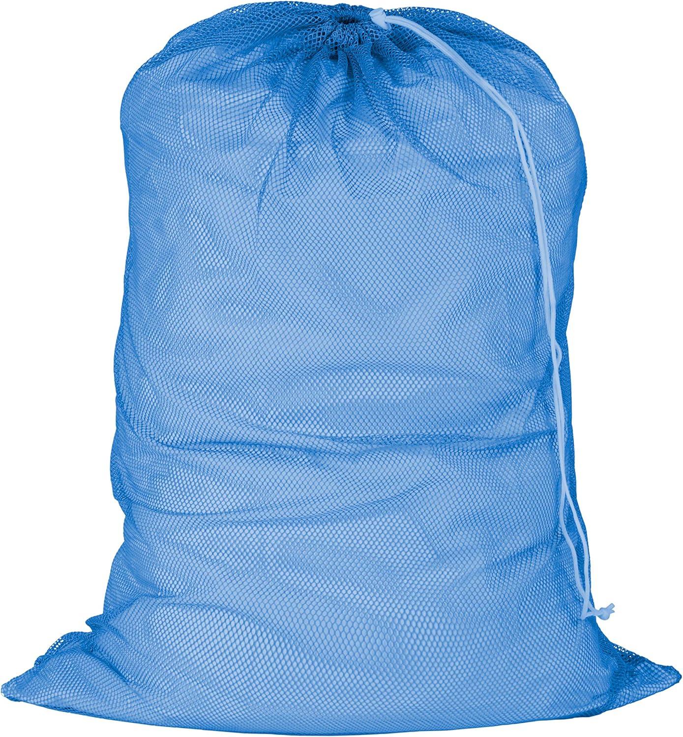 imageHoneyCanDo LBG02811 Mesh Laundry Bag with Drawstring Ocean Blue 25inches L x 36Inches HBlue