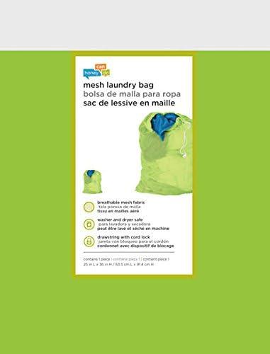 imageHoneyCanDo LBG02811 Mesh Laundry Bag with Drawstring Ocean Blue 25inches L x 36Inches HNeon Green