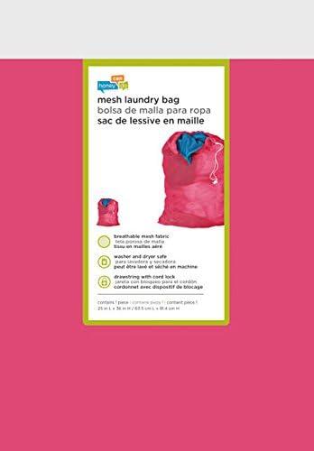 imageHoneyCanDo LBG02811 Mesh Laundry Bag with Drawstring Ocean Blue 25inches L x 36Inches HPink