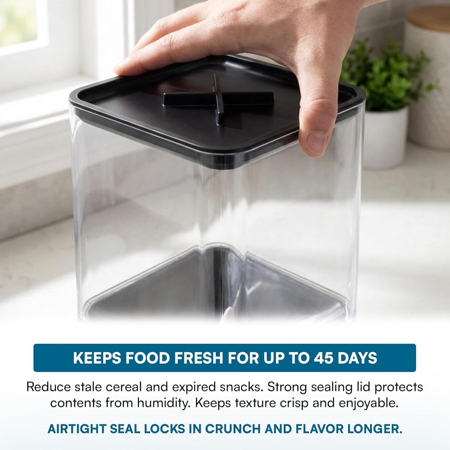 imageHoneyCanDo Zevro Compact Dry Food Dispenser Single Control BlackChromeSingle Dispenser