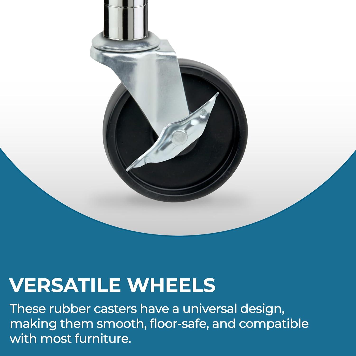 Honey-Can-Do SHF-01939 4-Inch Caster Roller Wheels for HCD Shelving ...
