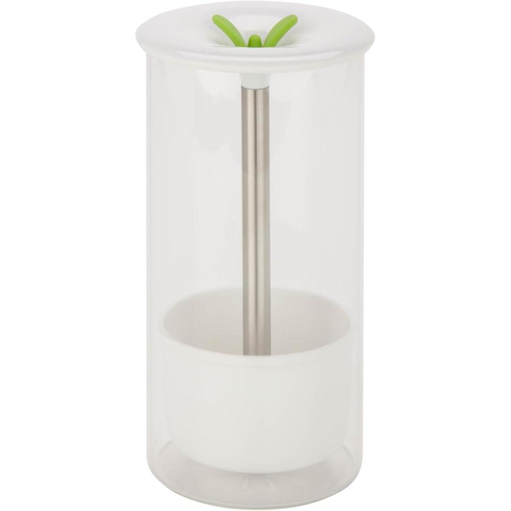 imageHoneyCanDo Glass Herb Preserver ClearWhite medium