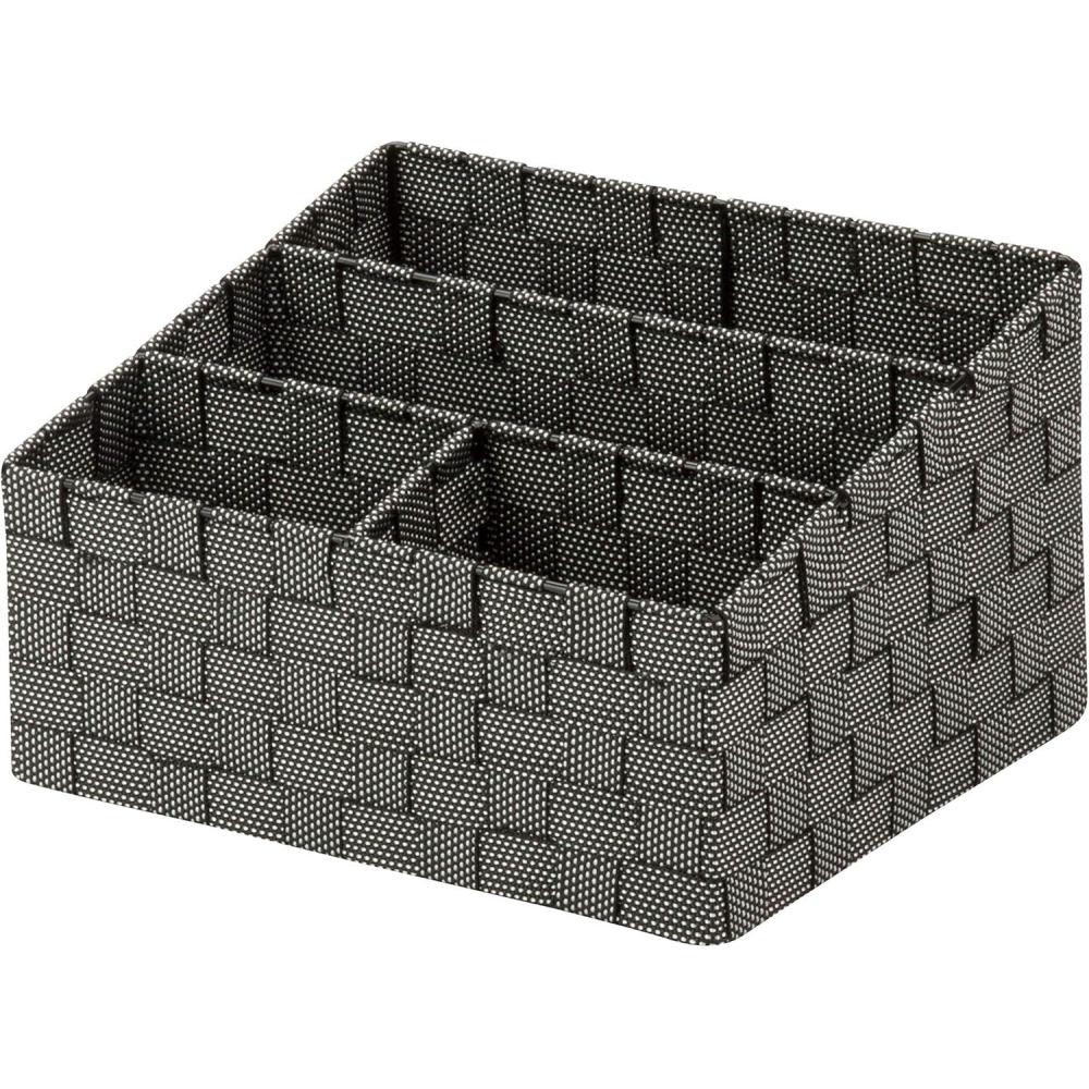 imageHoneyCanDo OFC03611 Woven Mail and File Desk Organizer 12 x 1025 x 7 Espresso BrownSaltPepper
