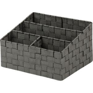 Honey-Can-Do OFC-03611 Woven Mail and File Desk Organizer, 12 x 10.25 x 7″, Espresso Brown(Salt/Pepper)