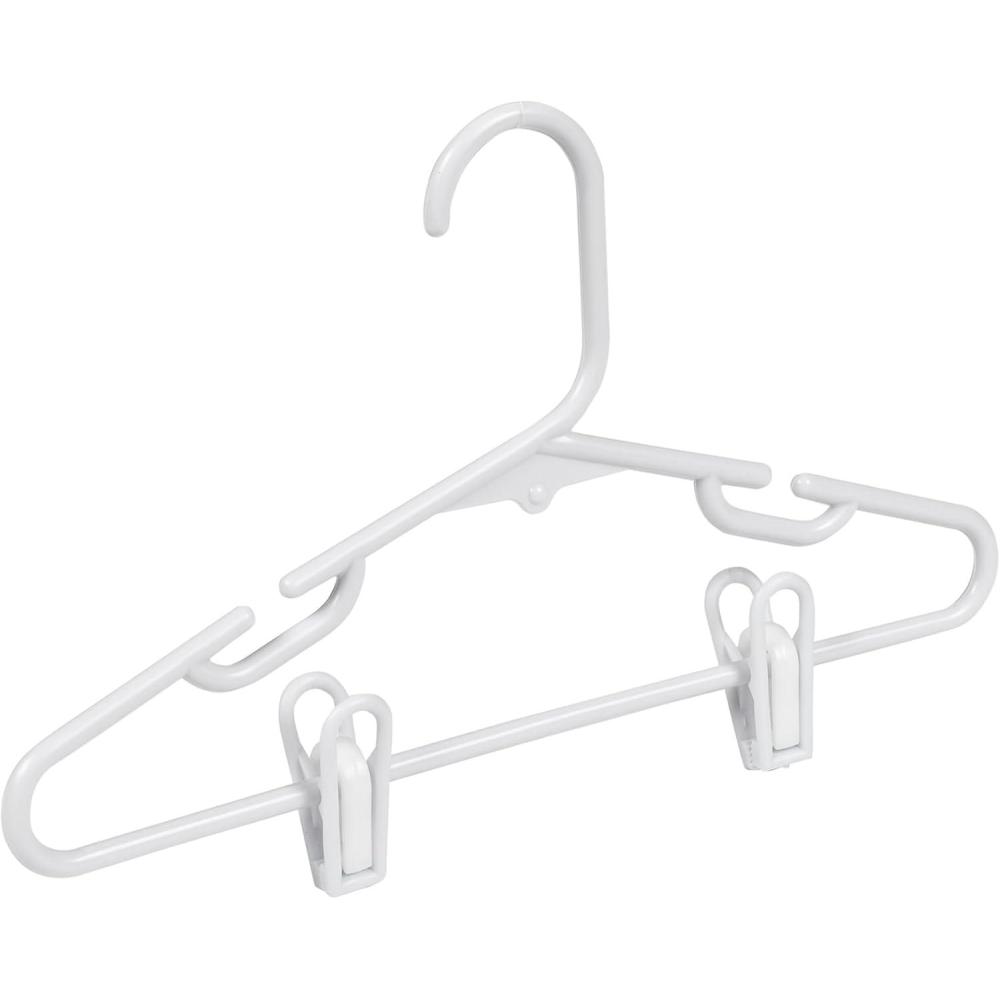 imageHoneyCanDo Kids Clothes Hanger Baby Clothes Hangers with Clips Removable Clips are Designed to Keep Bottoms and Tops Perfectly Paired Making it Easier to Organize and Store Outfits 18 Pack7 x 025 x 1175 inches Pack of 8