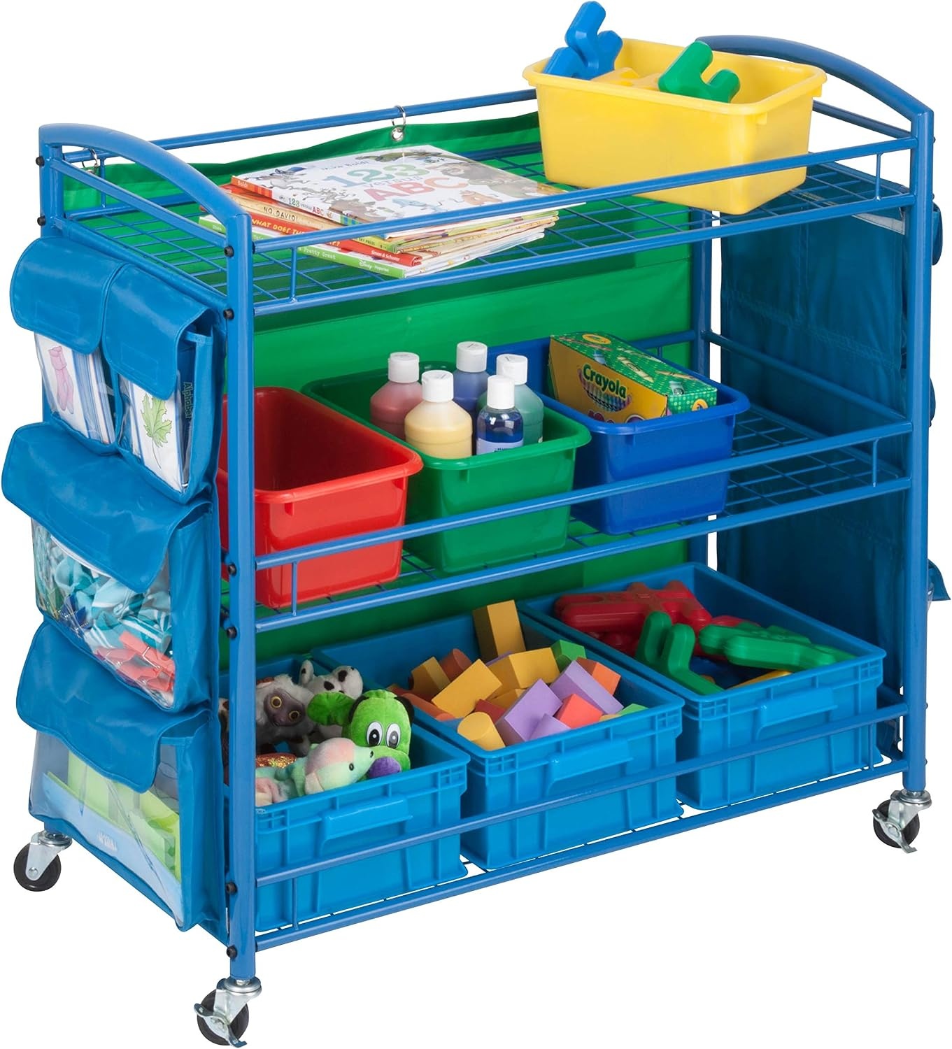image:imageHoney Can Do 3Tier Rolling Teachers Activity Cart CRT03477 Blue
