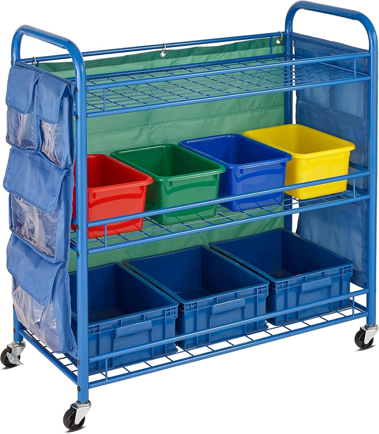 image:imageHoney Can Do 3Tier Rolling Teachers Activity Cart CRT03477 Blue