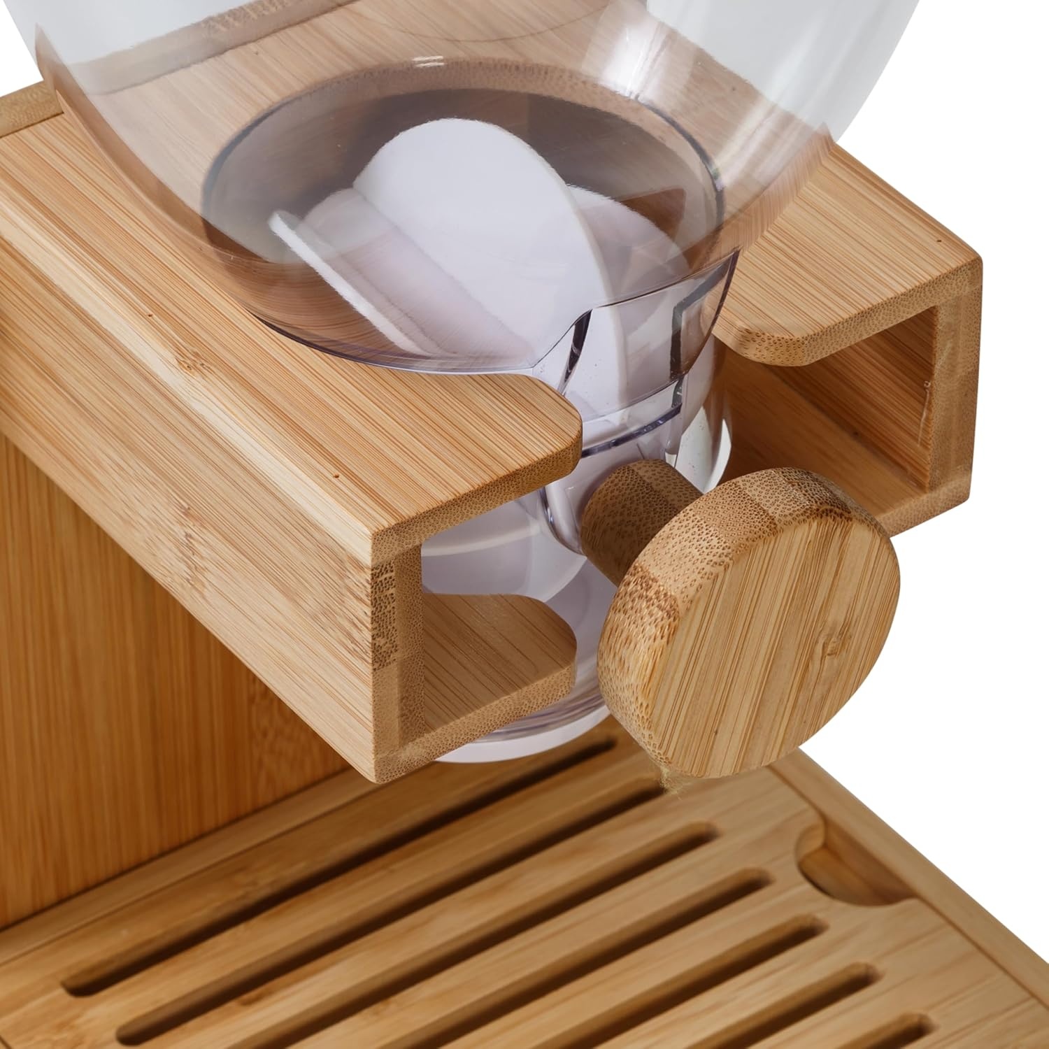image:imageHoneyCanDo Compact Dry Food Dispenser Single Control amp Snack Storage Container for Countertop or Pantry Bamboo175 oz