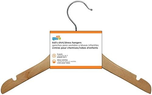 image:imageHoneyCanDo Kids Wood Shirt Hangers 5 pk HNG01224 Natural