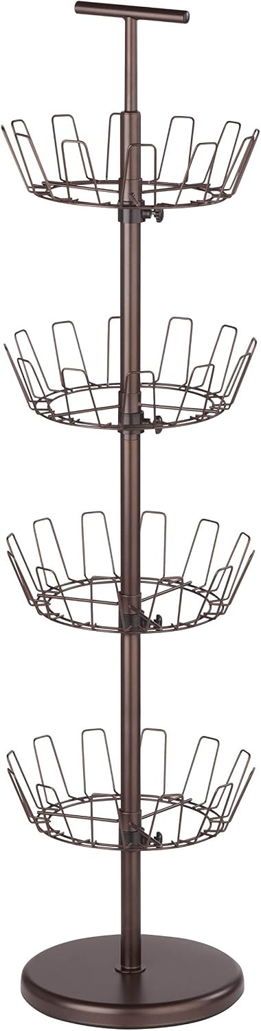 image:imageHoneyCanDo SHO02221 Shoe Tree with Spinning Handle Bronze 4Tier 30 lbsBronze