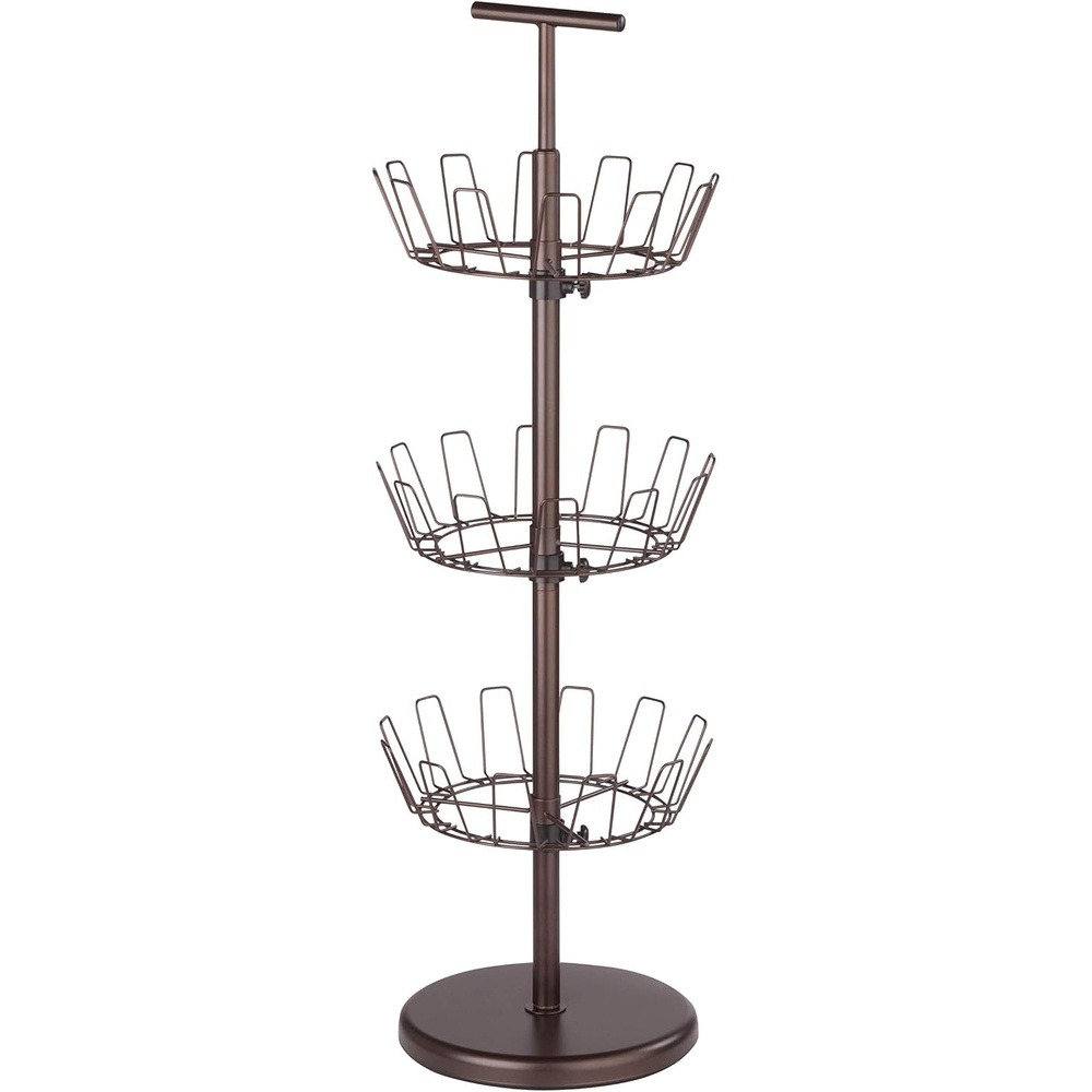 image:imageHoneyCanDo SHO02221 Shoe Tree with Spinning Handle Bronze 4Tier 30 lbsBronze