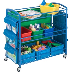 Honey Can Do 3-Tier Rolling Teacher’s Activity Cart CRT-03477 Blue