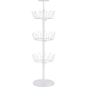 Honey-Can-Do SHO-02221 Shoe Tree with Spinning Handle, Bronze, 4-Tier, 30 lbs(White)