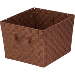 Honey-Can-Do STO-02985 Nested Woven Tote with Liner, Esspresso Brown, Small(Brown)