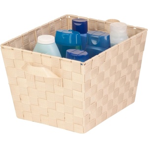 Honey-Can-Do STO-02985 Nested Woven Tote with Liner, Esspresso Brown, Small(Cream)