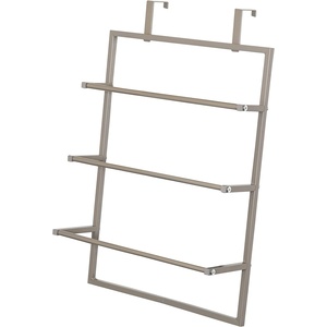 Honey-Can-Do Over-The-Door 3-Tier Towel Rack – Chrome Steel Bathroom & Closet Storage Organizer for Hanging Towels, Clothes, Robes